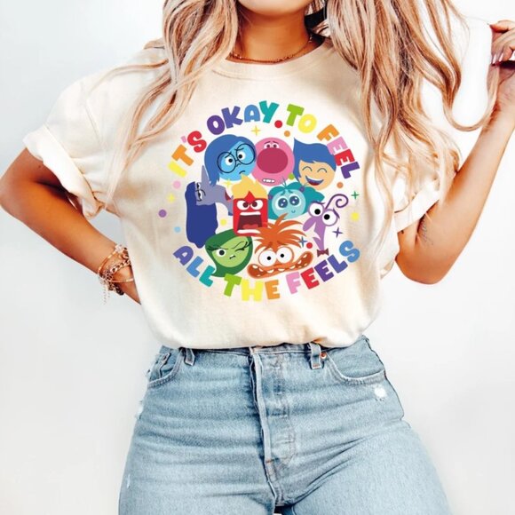 It's Okay To Feel All The Feels Shirt, Therapy Shirt, Teacher Shirt - Picture 1 of 1